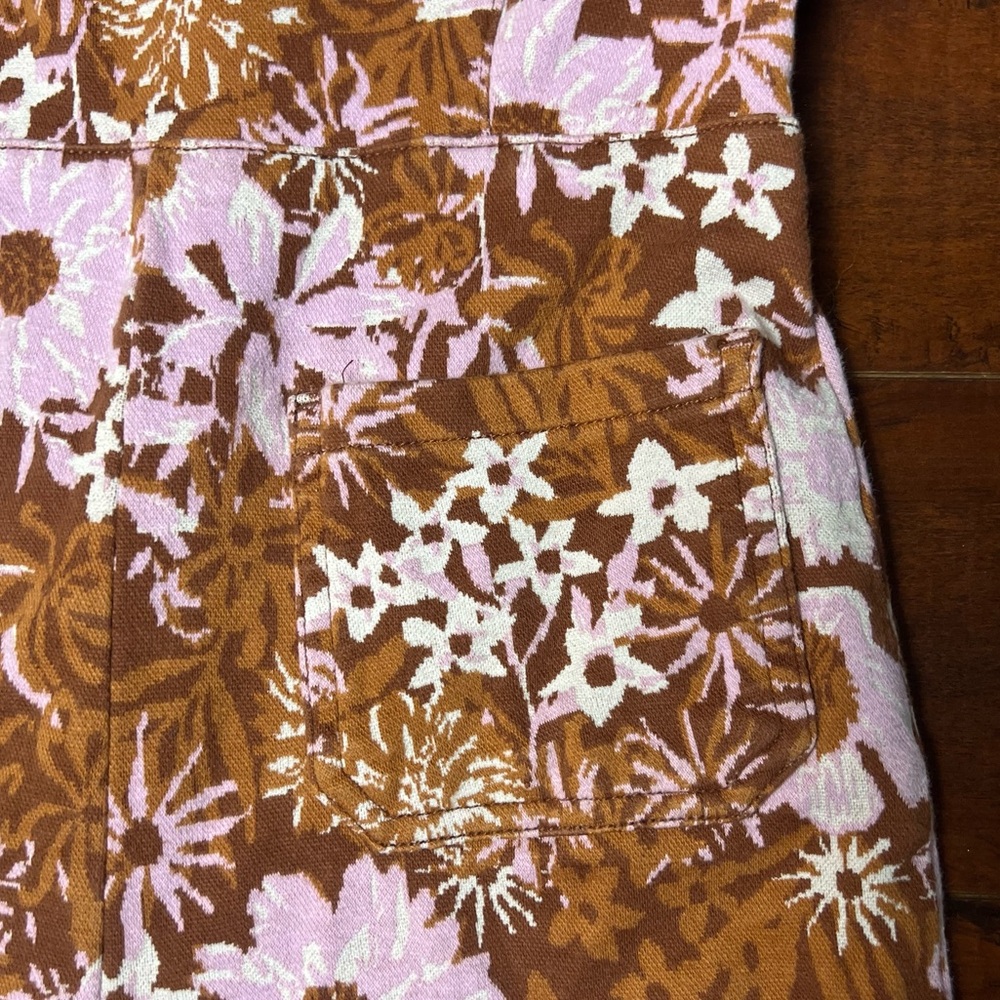 Anthropologie Brown and White Floral Jumpsuit - Picture 9 of 13
